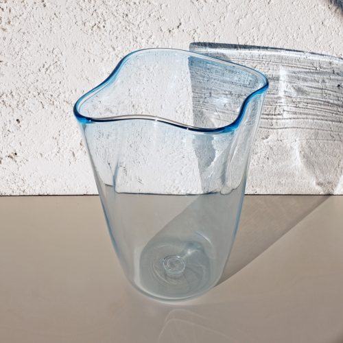 Amorphous Tall Blue Vase